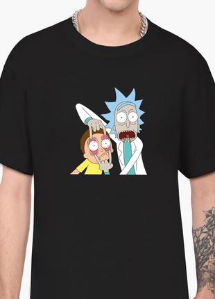 Футболка мужская рик и морти (rick and morty) черный (9223-2082-bk-l) l