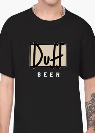 Футболка мужская симпсоны дафф (the simpsons duff beer) черный (9223-1995-bk-l) l