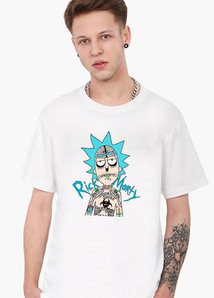 Футболка мужская морти смит рик и морти (morty smith rick and morty) белый (9223-2930-wt-l) l