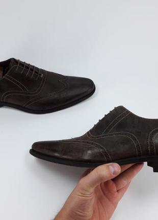 Loake made in england мужские кожаные туфли броги оксфорды черного2 фото