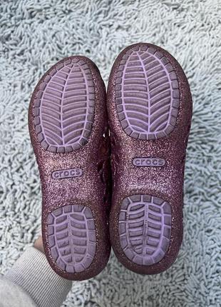 Crocs мыльницы летние босоножки кроссы красивые сандали босоножки для девочки стелька 20,5 см4 фото