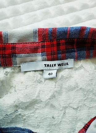 Жіноча тоненька літня блуза tally weijl з мереживом2 фото