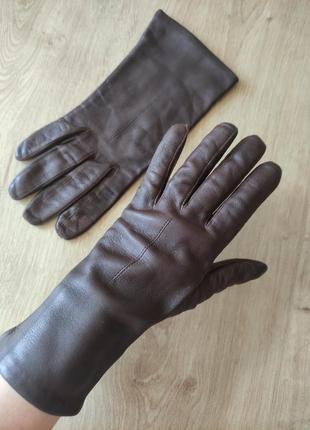 Стильные женские кожаные перчатки , германия. размер l (8).3 фото