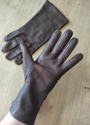 Стильные женские кожаные перчатки , германия. размер l (8).4 фото