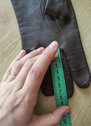 Стильные женские кожаные перчатки , германия. размер l (8).10 фото
