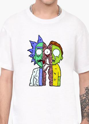 Футболка мужская рик санчез рик и морти (rick sanchez rick and morty) белый (9223-2940-wt-l) l