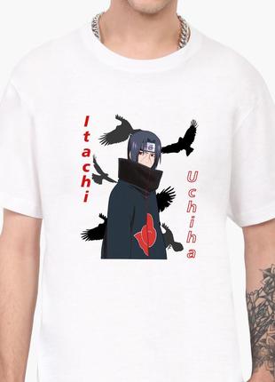 Футболка мужская итачи учиха (itachi uchiha) белый (9223-2821) l