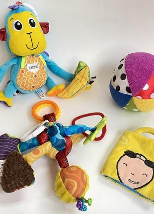 Lamaze игрушки детские для малышей погремушка мячик , узелок , тянучка, подвеска на кроватку , коляску