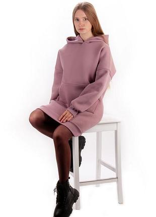 Тепла сукня жіноча туніка худі толстовка