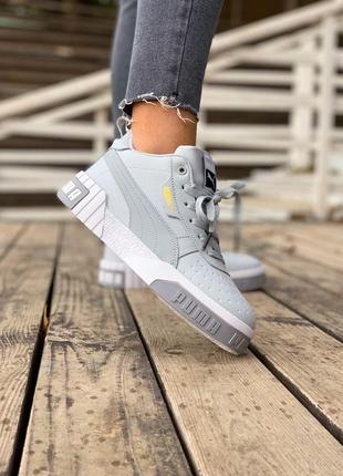 Жіночі кросівки puma cali grey white fur / smb4 фото