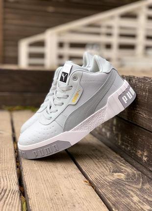 Жіночі кросівки puma cali grey white fur / smb5 фото