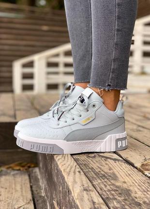 Жіночі кросівки puma cali grey white fur / smb10 фото