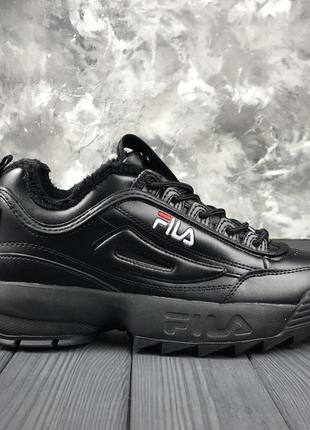 Жіночі кросівки fila disruptor 2 fur black 1 / smb