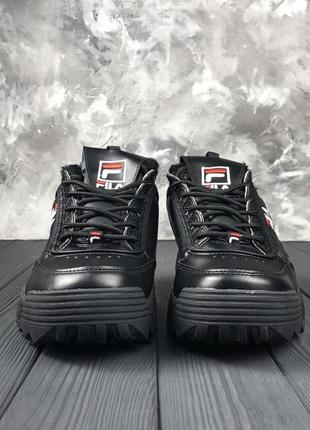 Жіночі кросівки fila disruptor 2 fur black 1 / smb6 фото