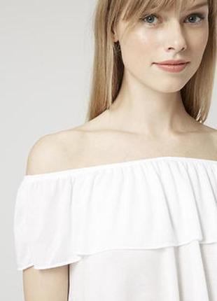 Блуза zara белая плечи большой размер3 фото
