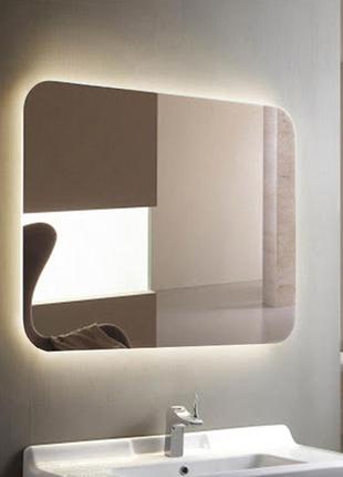 Зеркало в ванную с подсветкой led mirror мадрид 80х60см