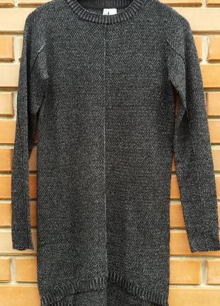 Длинный трикотажный свитер, 36р (s), акрил 76%; полиэстер 24%3 фото