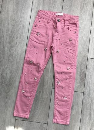 Модные джинсы с бусинками