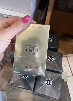 Emporio armani stronger with you leather 100 ml