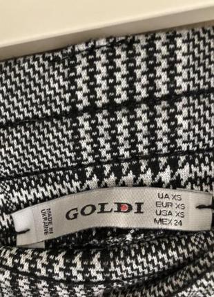 Брюки в клетку с высокой посадкой5 фото