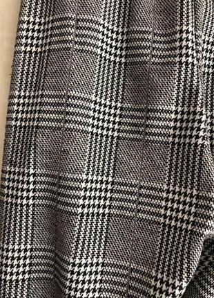 Брюки в клетку с высокой посадкой7 фото
