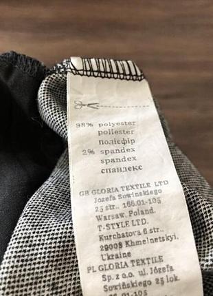 Брюки в клетку с высокой посадкой8 фото