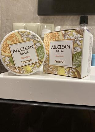 Бальзам для снятия макияжа с мандарином heimish all clean balm mandarin 120 мл4 фото