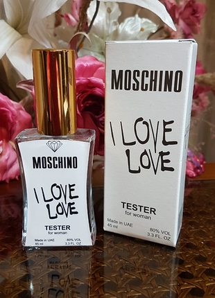 Жіночий парфум moschino i love love (москіно ай лав лав) тестер 45 ml diamond оае