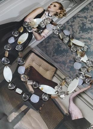 Намисто довге перламутр пластик