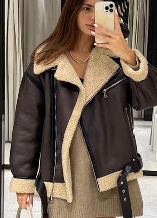 Дублянка тепла куртка zara