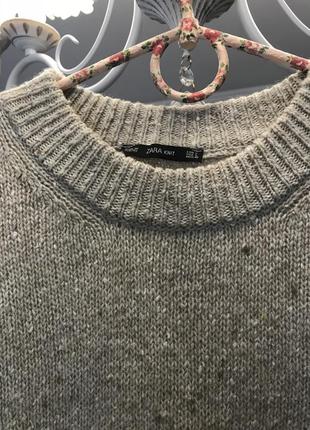 Удлиненный свитер zara с разрезом8 фото