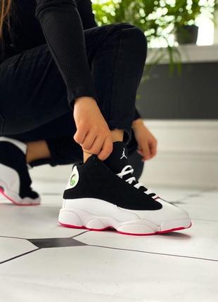 Женские высокие кроссовки nike air jordan 13 retro "hyper pink"(топ качество)#найк