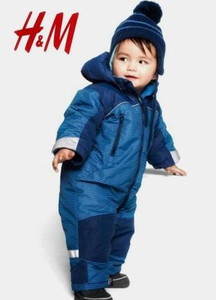 Зимний мембранный термо комбинезон h&m 6-9-12 (74-80см)2 фото