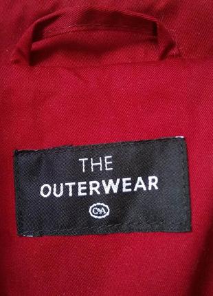 Приличный темно красный тренч outerwear женский тренчкот деми пальто куртка8 фото