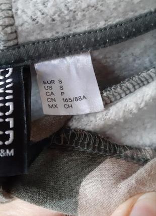 Кроп топ худи h&amp;m утепленный + штаны esprit костюм милитари 3