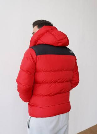 Зимняя куртка мужская the north face 700. пуховик мужской зимний tnf люкс качества красного цвета3 фото