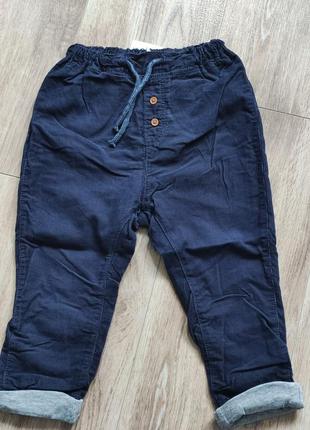 Вельветові штани утеплені