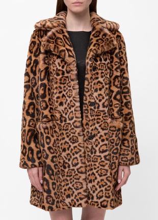 Шубка эко шуба леопардовая с принтом тигровая куртка курточка