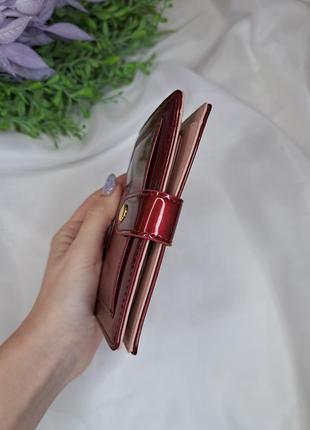 Женский красный кошелёк из экокожи2 фото