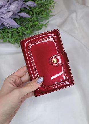 Жіночий червоний гаманець з екошкіри