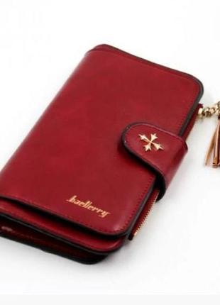 Клатч-портмоне, гаманець baellerry n2341.  колір червоний7 фото