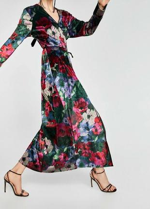 Роскошное платье на запах от zara редкая вещь, кимоно2 фото