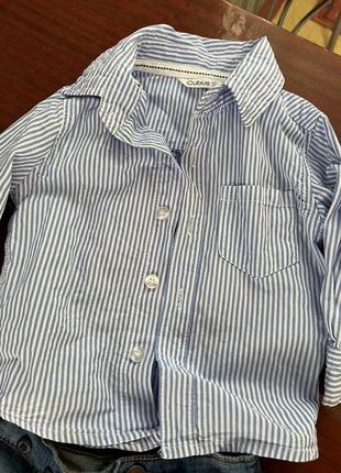 Джинсы и рубашка (размер 68 на 9м)1 фото