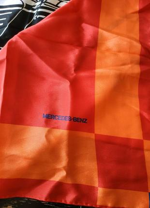 Большой шелковый платок  с логотипом  mersedes benz4 фото