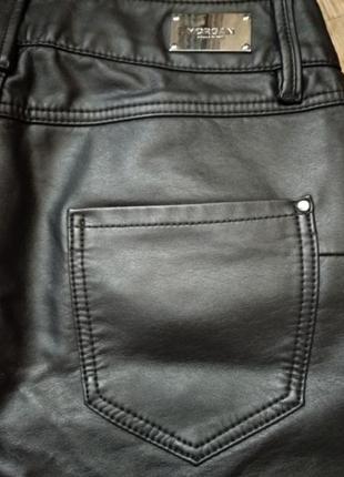Кожаные штаны под кожу брюки леггинсы из эко кожи10 фото