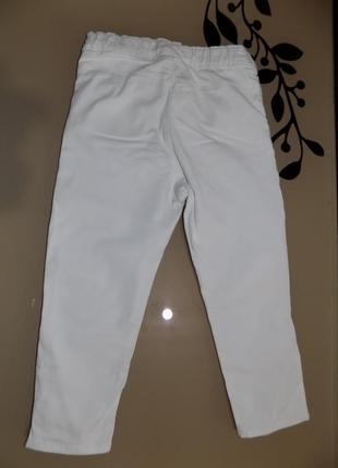 Бриджи капри джинсовые со змейками белые фирменные h&m на рост 152 см