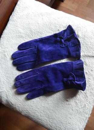 Кожаные замшевые перчатки3 фото
