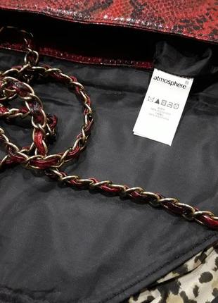 Шикарный нарядный фирменный клатч сумочка под рептилию3 фото