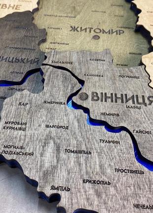 Деталізована карта україни багатошарова 3d з річками колір elis2 фото