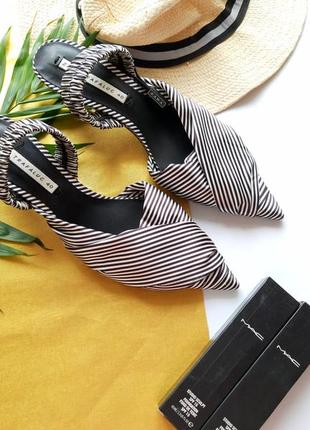 Мюли лодочки на низком каблуке zara